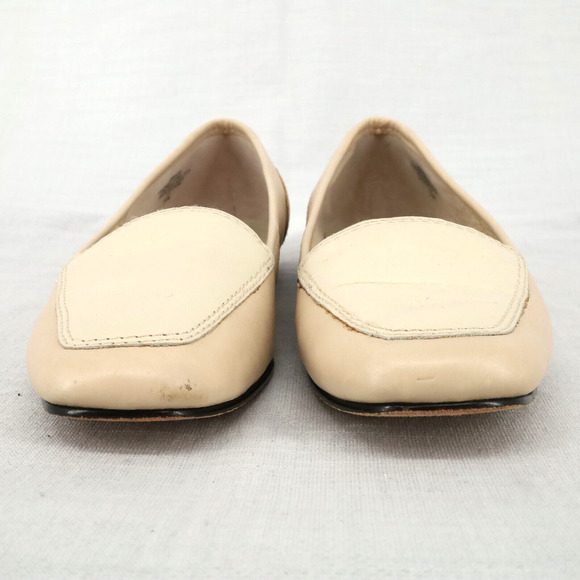 Enzo Angiolini Shoes Womens 5.5 M Leather Loafers Beige Liberty Flats Slip On - Picture 9 of 14